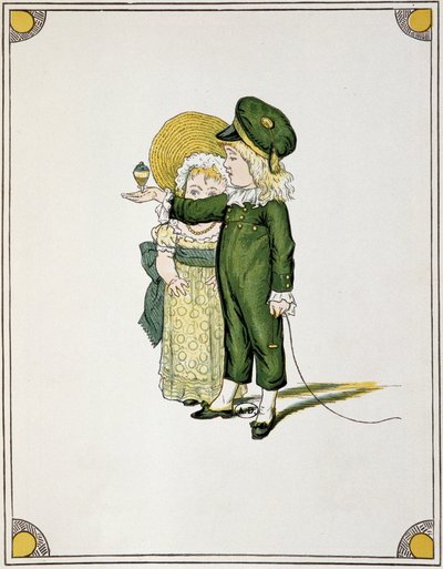 Děti si hrají nahoře - kreslení od Unknown artist