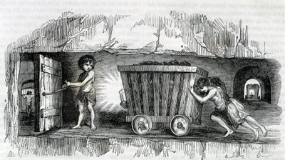 Děti pracující v uhelných dolech v Anglii od Unknown artist