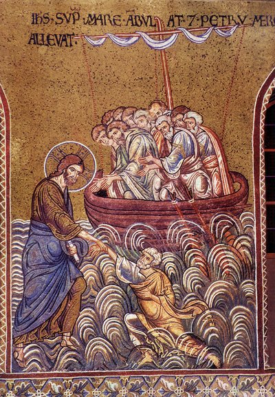 Kristus chodí po vodách od Unknown artist