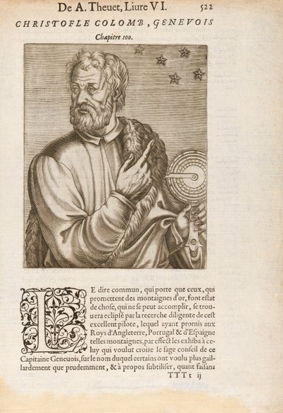 Kryštof Kolumbus pomocí hvězdné navigace od Unknown artist