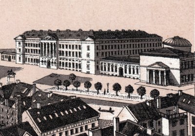 Kodaň, Dánsko: pohled na hrad Christiansborg (Castle Christiansborg v Kodani). v „“ Svět ilustruje 168 pohledů““ Nedatováno (konec 19. století) od Unknown artist