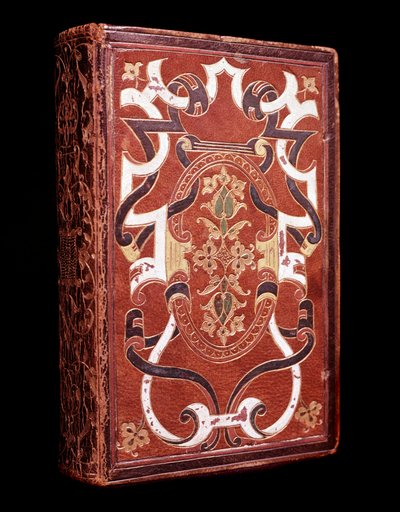 Kopie Svaté bible v latině patřící Johnu Grolierovi de Servieres (1479-1565), tresorierovi a bibliofilovi, s červenou maroquinskou vazbou (Bible s Grolierovou knižní vazbou) Chantilly musee Conde od Unknown artist
