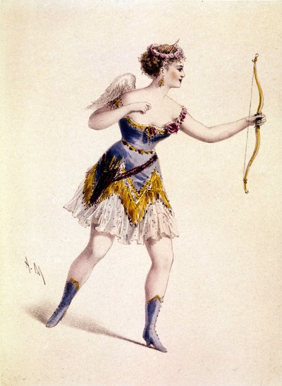 Cora Pearl (1842-1886), anglická kurtizána, v roli Cupida v opeře „Orphee to Hell“ od Unknown artist