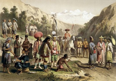 Kostýmy z království Ta Ly, Jižní Čína. Atlas průzkumné plavby do Indočíny v letech 1866 - 1868, editoval F. Garnier od Unknown artist