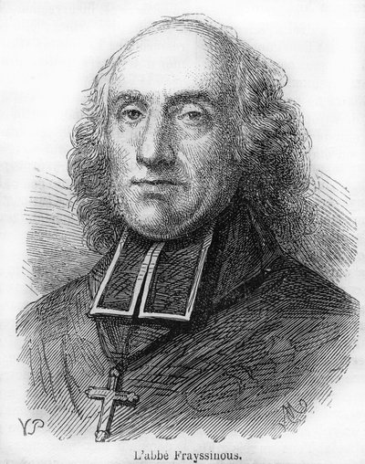 Hrabě Denis de Frayssinous (1765-1841), francouzský prelát, biskup z Hermopolis, ministr pro církevní záležitosti a veřejné vyučování. Rytina z roku 1844. od Unknown artist