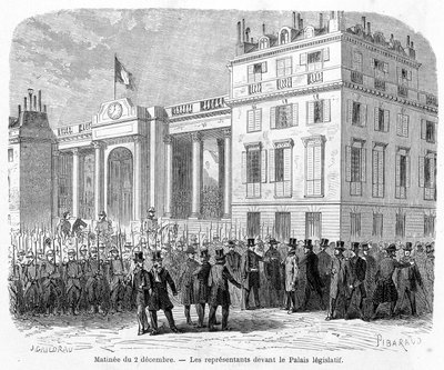 Státní převrat: zatčení poslanců na radnici 10. pařížského obvodu dne 2. prosince 1851. od Unknown artist