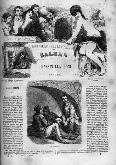 Obálka k románu „“ Massimilla Doni „“ od Unknown artist
