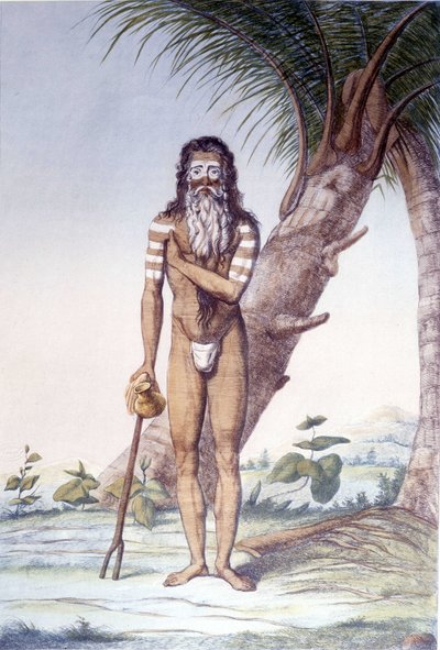Kultura, civilizace a indická společnost: Portrét fakíra (faquir), Indie. od Unknown artist