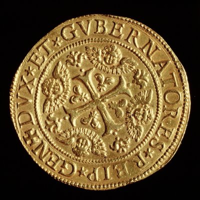 Měna: čtyři ECU zlaté. 1652 Banca Carige numismatická sbírka od Unknown artist