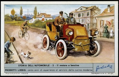 Daimler v 1897: 4 válce, 4 takt, 20 hp. od Unknown artist