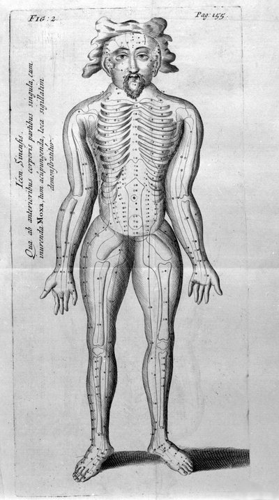 De Acupunctura od W. Ten Rhijna. Londýn 1683. První západní text zabývající se akupunkturou. od Unknown artist