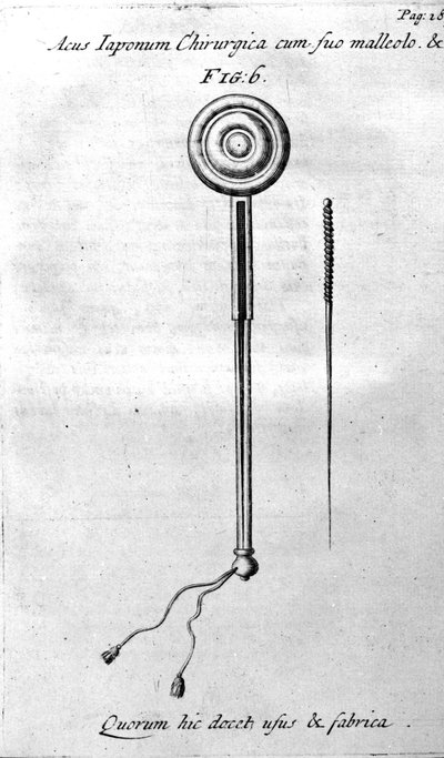 De Acupunctura od W. Ten Rhijna. Londýn 1683. První západní text zabývající se akupunkturou. od Unknown artist
