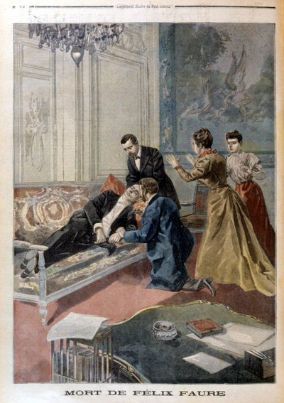 Smrt Félixe Faure v salonech Elysée - v „“Le Petite Journal““ z 26.2.1899 od Unknown artist