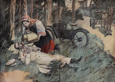 Smrt velkovévody George Alexandroviče z Ruska (1871-1899), rytina Abbase Tumana (Kavkaz) (George Aleksandroviče z Ruska) z Le-Pelerin“ z roku 1899 od Unknown artist