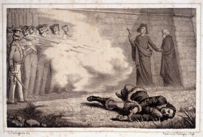 Smrt Murata (1767 - 1815) - v "" Historie Itálie "" od Unknown artist