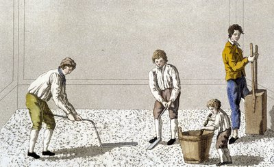 Dekorace: jedna z etap podlahové dlažby od Unknown artist