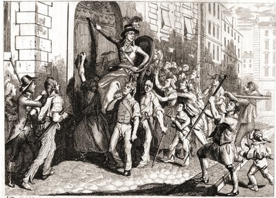 Zničení budov Lyonu během francouzské revoluce. od Unknown artist