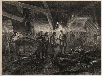 Katastrofa dolů obležení - MINES DE COAL DE LALLE - Povodně od Unknown artist