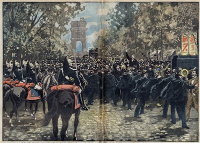 Dreyfusův případ – Paříž – 2. října od Unknown artist