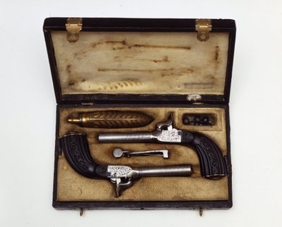 Soubojový set složený z pistolí Mazzagatti 19. století. od Unknown artist