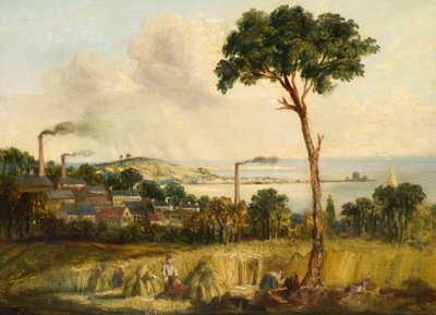 Dundee z Balgay Hill, kolem roku 1824 (olej na palubě) od Unknown artist