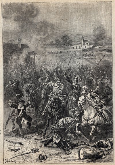 Egorgement of the Puritans - ilustrace z 19. století k historickému románu „The Puritans of Scotland“ (Old Mortality) od Waltera Scotta (1771-1832) od Unknown artist