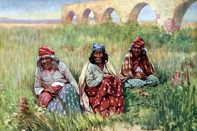 Starší indiánské ženy, Kalifornie od Unknown artist