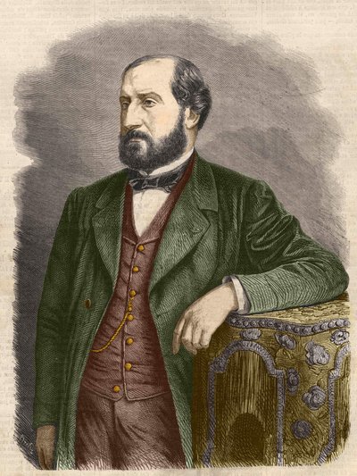 Emile Augier, francouzský dramatik (1820 - 1889). od Unknown artist
