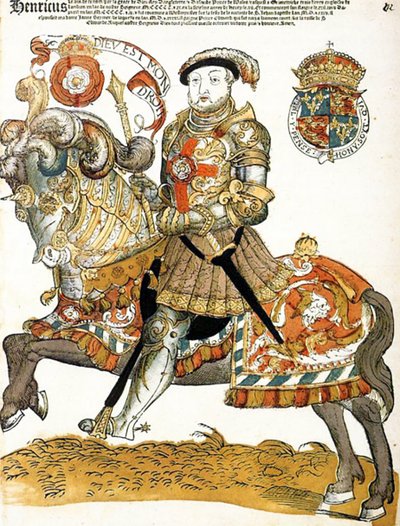 Anglický král Jindřich VIII zobrazený na koni, umělec neznámý, Riijksmueum, Amsterdam od Unknown artist