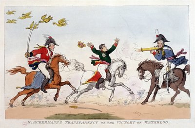 Anglický kreslený film o Napoleonovi I. - v Napoleonovi I., karikatury, sbírka figurín. 1814 - 1815. B.H.V.P. od Unknown artist