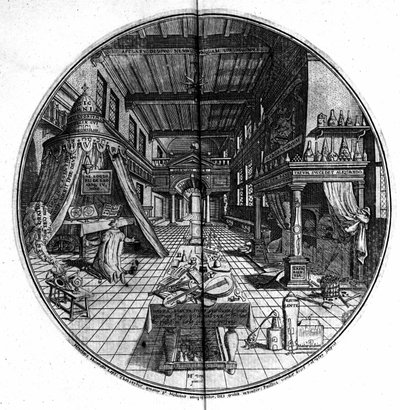 Rytina "Amfiteátru věčné moudrosti". (Amfiteátr věčné moudrosti) (Hamburk: n.n. od Unknown artist