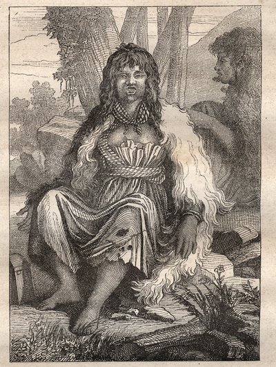 Expedice kolem světa (1785-1788) Jeana Francoise Galaupa de La Perouse (1741-1788): typy žen z francouzského přístavu (Aljaška) - ilustrace převzata z „“Les Grands Mariners du 18th century““ od Unknown artist