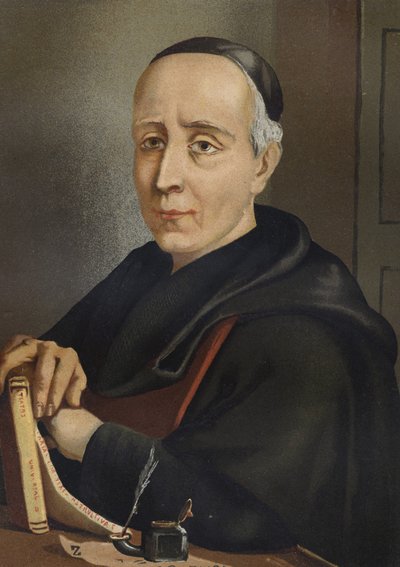 FEIJOO a ČERNÁ HORA, Benito Jeronimo (1673-1764). Španělský spisovatel a esejista - portrét Benita Jeronima nebo Feijoo (1676-1764). Španělský teolog a medicína po slavných mužích a ženách. Barcelona 1877. od Unknown artist