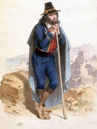 Farmář v okolí Říma od Unknown artist