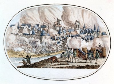 Federalistické povstání. Převzetí Toulonu od Angličanů v roce 1794, kde se mladý Bonaparte vyznamenal. od Unknown artist