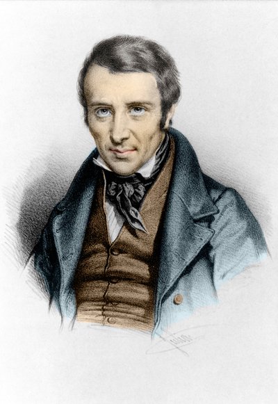 Felician Lamennais. Portrét Félicité Robert de La Mennais nebo Lamennais. Francouzský kněz a spisovatel (Saint-Malo od Unknown artist