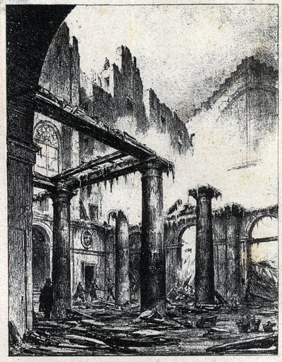 Požár italského divadla v Paříži v roce 1838 od Unknown artist