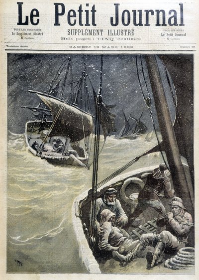 Fishermen of Newfoundland - v „“The Petity Journal““ z 19.3.1892 od Unknown artist