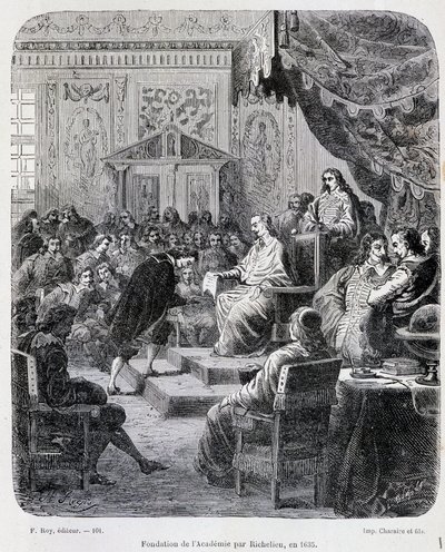 Nadace Francouzské akademie od Richelieu od Unknown artist