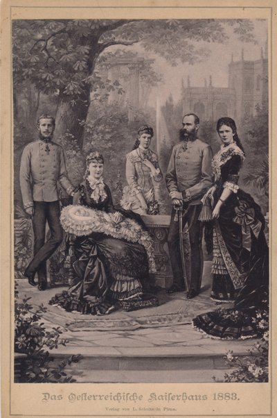 František Josef I. a Alžběta Rakouská a jejich císařská rodina od Unknown artist
