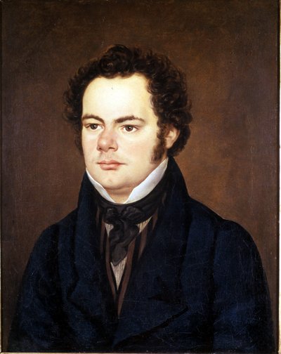 Franz Schubert (1797 - 1828), portrétní malba zachovaná ve Společnosti přátel hudby ve Vídni. od Unknown artist