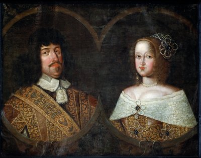 Frederick III Dánský a jeho manželka Sofie Amalia Brunswick-Lyneburg, kolem 1643 (olej na plátně) od Unknown artist
