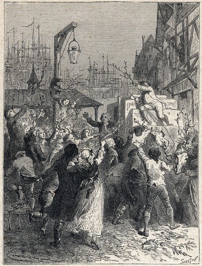 Francouzská revoluce: triumf Honore Gabriela (Honore-Gabriel) Riqueti, hrabě z Mirabeau (1749-1791) vstoupil do města Marseille v roce 1789. Rytina z roku 1889. Soukromá sbírka. od Unknown artist