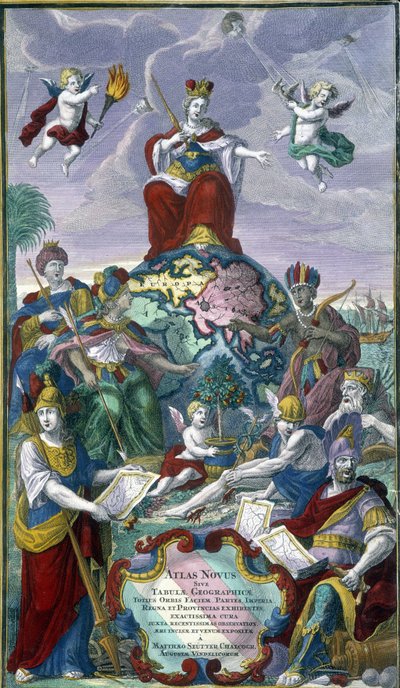 Frontispis „Atlas Nouveau“ od Seuttera Georgese Mattause od Unknown artist