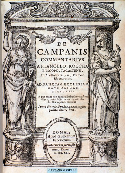 Frontispiece z De campanis od Rocca od Unknown artist
