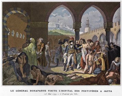 Generál Bonaparte navštívil 25. května Pestiferous Hospital v Jaffě od Unknown artist