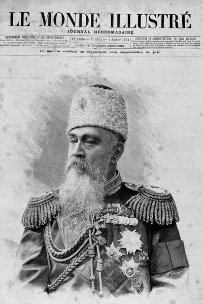Generál Chertkoff. „Ilustrovaný svět“. 5.1.1894. od Unknown artist