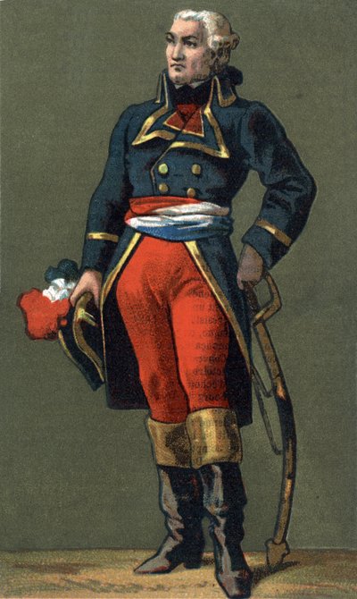 Generál Dumouriez.Charles Francois du Perier, dit du Perier du Mourier pak Dumouriez General francais (1739-1823). Chromolitografie 19. stol. od Unknown artist