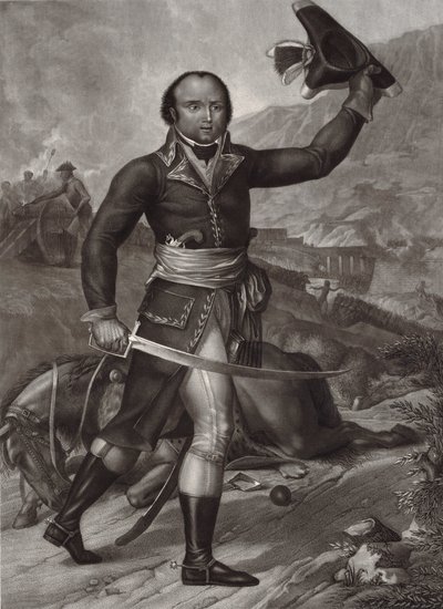 Generál Thomas-Alexandre Dumas v uniformě francouzského republikánského armádního důstojníka - Alexandre Davy de la Pailleterie řekl Dumas (1762-1806) francouzský důstojník otec francouzského spisovatele Alexandra Dumase Otec - generál Thomas Alexandre Dav od Unknown artist