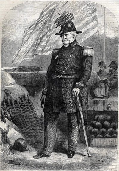 Generál Winfield Scott (1786 - 1866). rytina z roku 1860. od Unknown artist